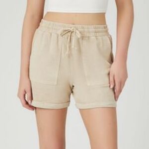 🔥 EUC Forever 21 drawstring Beige taupe pull on shorts